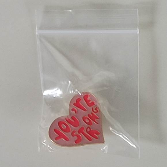You're Strong Heart Enamel Pin - Picture 7 of 8